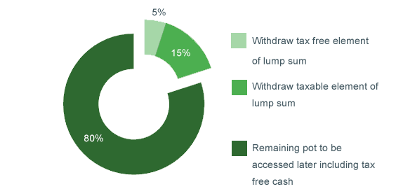 Tax free element pie chart