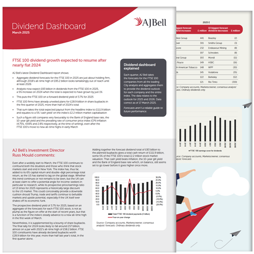 Dividend dashboard preview